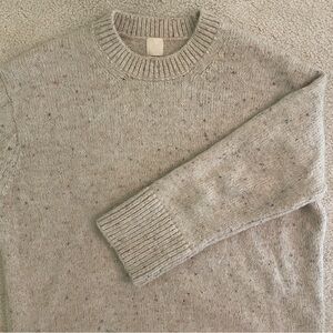 Oversized Beige Wool/Alpaca Blend Sweater